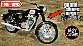 MODIFIED BULLET 350 CLASSIC MOD FOR GTA SAN ANDREAS ANDROID | NEW ALLOYS | NEW EXHAUST | BACKSEAT