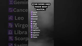 Star Signs and Their Best Match