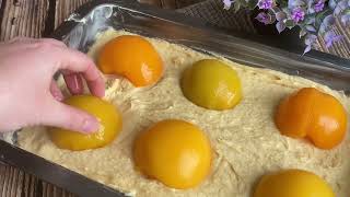 Sehr einfacher Obstkuchen  #backen #rezepte #rührteig