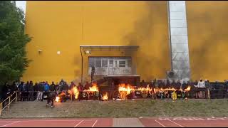 CRAZY Before match GKS Katowice - Ruch Chorzow, Ruch burning material GKS