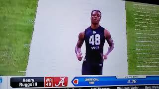 Henry Ruggs III 40 yard dash