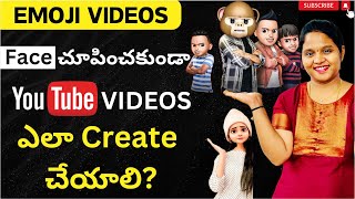 How to create Emoji Videos in Telugu (Instant Results)! | Cartoon Face Video Editing