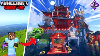 MÌNH SINH TỒN VÀ XÂY DỰNG TÒA THÀNH NHẬT BẢN TRONG MINECRAFT SIÊU KHÓ