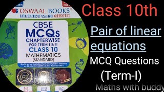 #3 Class 10 maths chapter 3 | MCQ Class 10 | Pair of linear equations