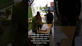 Penyerahan Puluhan Sertipikat Tanah BWS NT-1