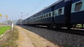 WAP4 hauled Sealdah Jammu tawi express cruising at flat 110