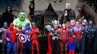 Superheroes in Haunted House