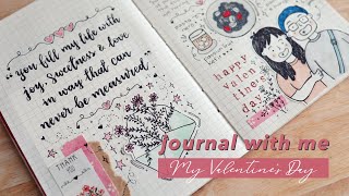 journal with me⎪my valentine's day ❤️⎪journaling Ideas