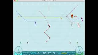 TacticalSailing - Tactic at Starting linie - 1 minute to go