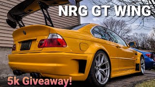 How to Get A Free NRG GT WING! 5K Subscriber Giveaway and Custom E46 GTR Shirts