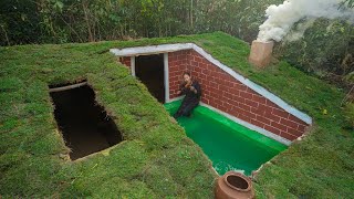 Girl Build The Most Beautiful House by Ancient Skills with Swimming Pool Decoration