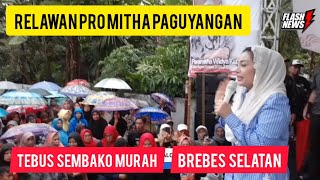 Antusias Warga Mengikuti Acara Tebus Beras Murah Relawan Pro Mitha Paguyangan Brebes Selatan