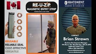 RE-U-ZIP™ Reusable Magnetic Entry Strip - Available at Abatement Technologies