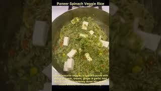 Paneer Spinach Veggie Rice!❤️ #recipe #food #cooking #healthy #vegetarianrecipes