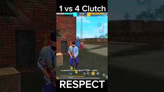 1 vs 4 clutch 🤯 don't miss 😱 #freefire #shorts