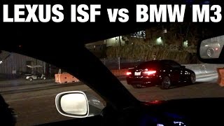 Lexus ISF vs BMW M3 (E92)