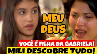 Carol revela para Mili quando ela volta a enxergar que ela é filha de Gabriela e de Miguel