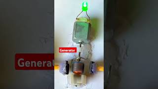 DC Motor generator #dcmotor #generator #electricity #tech #motor #shorts