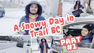 👌Vlog-4 || My Brother Loves Snowy Day|| Castlegar, BC || Desi Canadian Vlogs || Selkirk College BC