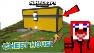 I build a Big Chest House in Minecraft Pocket Edition dhurba the gamer #7