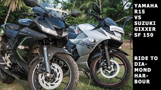 R15 V3 vs Gixxer SF 150 - Ride to Diamond Harbour