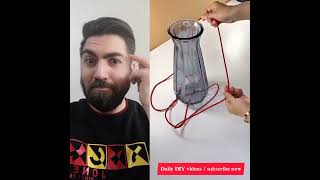 چه ترفند خفنی زد با نخ 🤓| ترفندهای جالب و خلاقانه | diy idea with cheap #shorts #ترفند #خلاقیت