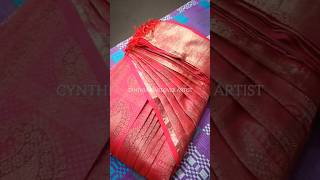 Saree Prepleating & Box Folding | Cynthia Janet #sareedrapingtips #prepleating #coimbatore #tamil