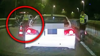 Abam polis pelik Honda asyik rem ekzos