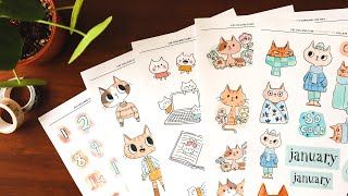 Cat Collage Club January ´23 | Journal Printables For Cat Lovers