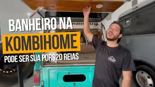 TOUR NO BANHEIRO DA KOMBI HOME FEITA PELA - ESK MOTORHOME