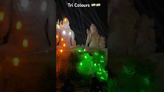 Shivparvati Statue Tri Colour 🇮🇳🇮🇳 in Independence Day Desh Mere #independenceday #india #statue