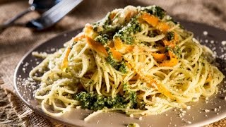 Angel Hair Pasta with Carrot Pesto