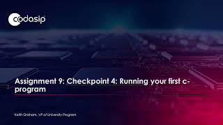 Assignment 9: Checkpoint 4: Running your first C-program