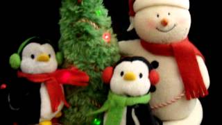 2006 HALLMARK JINGLE PALS SNOWMAN & PENGUINS ROCKIN' AROUND THE CHRISTMAS TREE