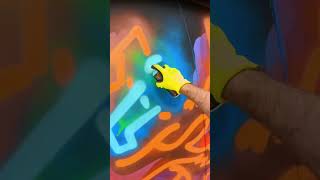 Spraying Wile E Coyote In Dalston, London - Fat Cap Sprays