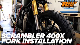 HOW TO : RALLY RAID FORK SUSPENSION UPGRADE TRIUMPH SCRAMBLER 400X