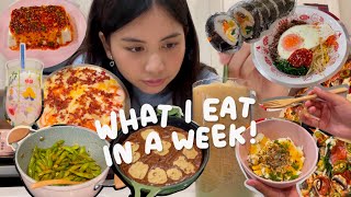 what i eat in a week *realistic* asian meals, cravings, I luv eggs + coffee, eating out, life update