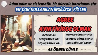 TÜM ÖZNE ZAMİRLERİYLE İNGİLİZCE FİİL ÇALIŞMASI |AGREE:AYNI FİKİRDE OLMAK,KATILMAK