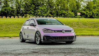 Mk7.5 GTI SE Manual stage 2 Unitronic Cinematic Video film wrapped in candy purple metallic