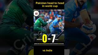 Pakistan head to head vs each team in world cups. #shorts #youtubeshorts