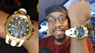 UnBoxing of Invicta Dragon Viper White and Gold watch.