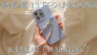 iPhone 13 Pro unboxing & DIY pastel phone charm and accessories✨ ✿ toechi ✿