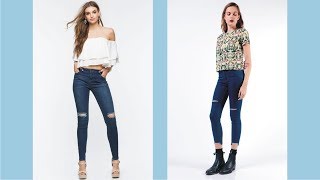 Stylish Slit Skinny Jeans For Better Performance