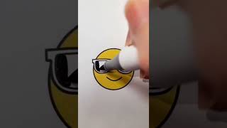 🔅 How to Draw Page 5 from "The Ultimate Emoji Coloring Book with Glasses" Step By Step EASY? #shorts