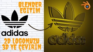 2D LOGONUZU 3D YE ÇEVİRİN // BLENDER EĞİTİM