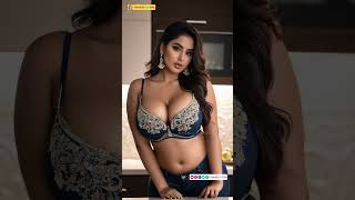 AI Model Lookbook: Curvy Plus-Size Indian Woman in Casual Kitchen Fashion | Virtual Influencer Style