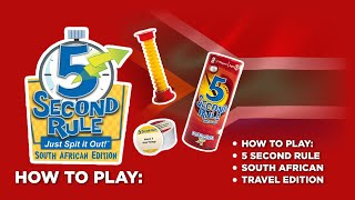 How to play: 5 Second Rule - South African Travel Edition