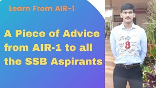 Topper's Advice to SSB Aspirants | Why do Good Candidates fail even after Coaching | Sandeep (AIR-1)