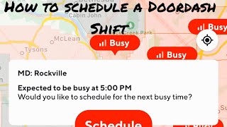 How to schedule a Doordash shift?