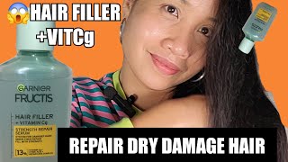 NEW GARNIER FRUCTIS HAIR FILLER/HOW TO FIX DAMAGE HAIR